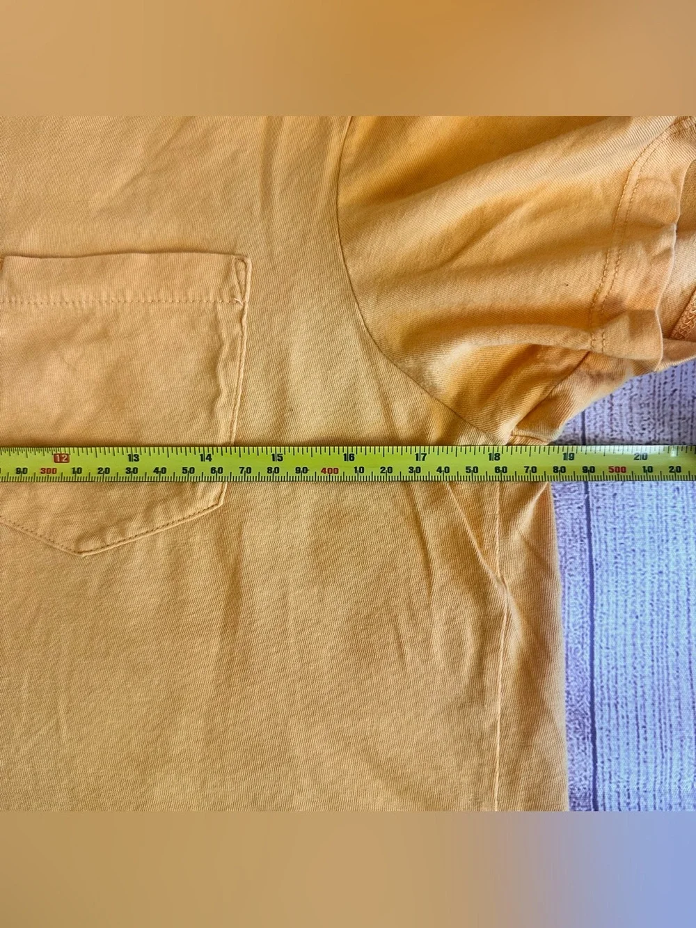 J. Crew Men’s Mustard Short Sleeve Crewneck Pocket Tee